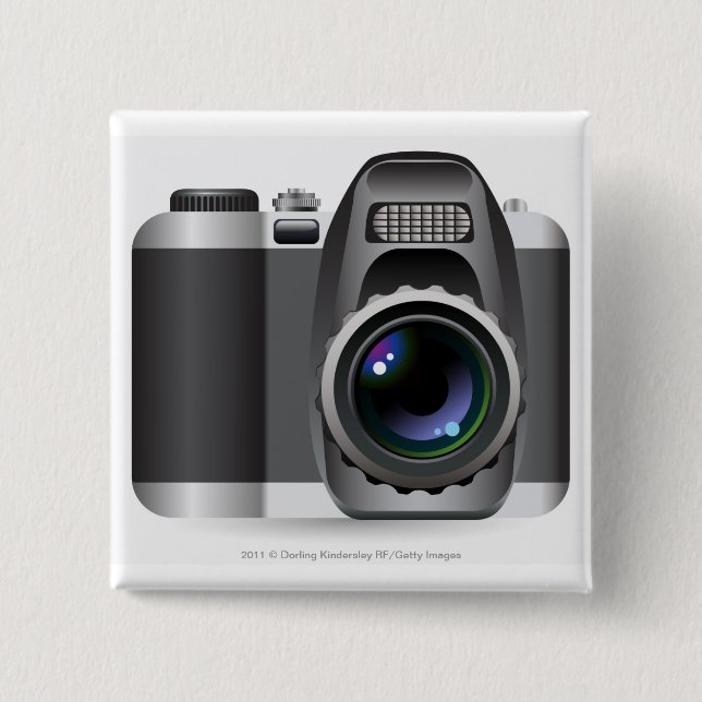 Digital illustration av den digitala kameran knapp (Framsida)