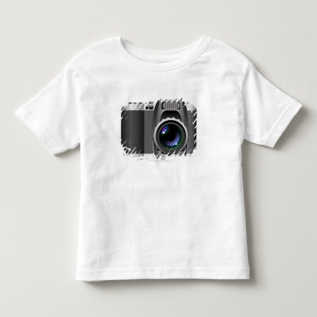 Digital illustration av den digitala kameran t-shirt (Framsida)