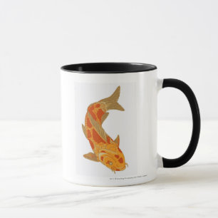 Digital illustration av den Koi carpen Mugg