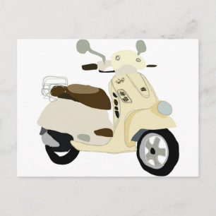 digital illustration av scooter-funkyn vykort