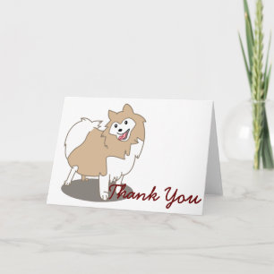 Digital illustration - Pomeranian hund Tack Kort