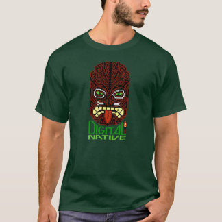 Digital inföding 8 bet den PIXELkonstTiki öbon Tee Shirt