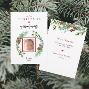 Digital Jul som Mormor och Morfar Foto Julkort