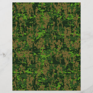 Digital kamouflage för Woodland Stil Reklamblad