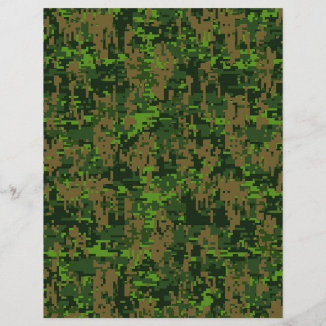 Digital kamouflage för Woodland Stil Reklamblad (Framsidan)