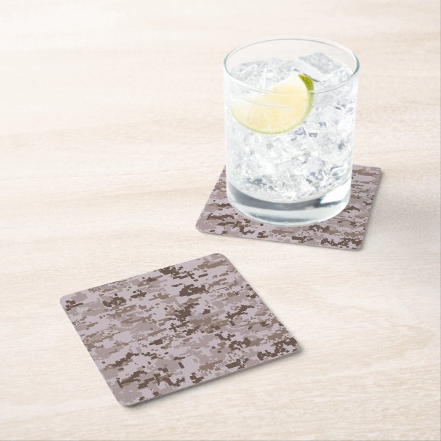 Digital kamouflage  underlägg papper kvadrat (Insitu)