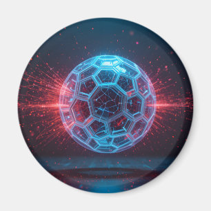 Digital kärna: Futuristiska Energy Sphere Explosio Magnet