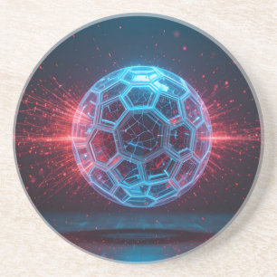 Digital kärna: Futuristiska Energy Sphere Explosio Underlägg