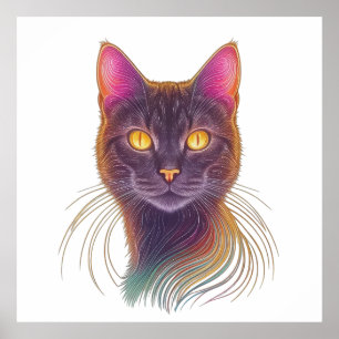 Digital Kattdjur Majesty Poster