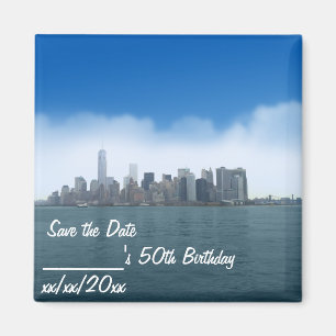 Digital klar himmel i NYC-spara datum magneter