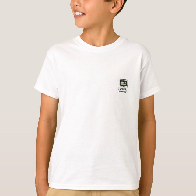 Digital klocka Tidvisning Barn T Shirt (Framsida)