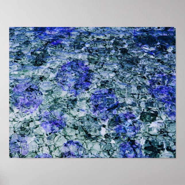 Digital konst av blå akvarell abstrakt bakgrund poster (Framsidan)