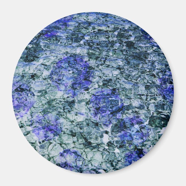 Digital konst av blå vattenfärgsbakgrund i abstrak magnet (Framsidan)