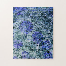 Digital konst av blå vattenfärgsbakgrund i abstrak pussel