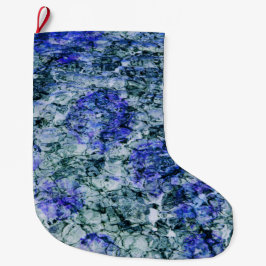 Digital konst av blå vattenfärgsbakgrund i abstrak stor julstrumpa