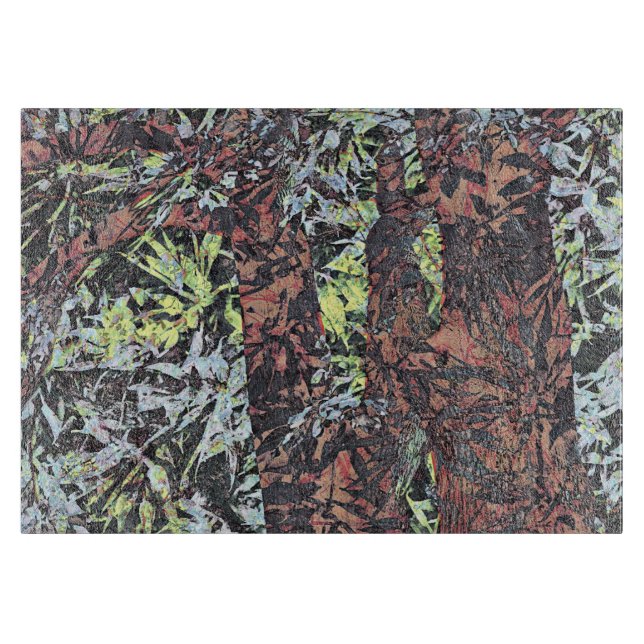 Digital konst av blommigt blomma mönster med träd (Framsidan)