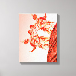 Digital konst av kolosseum och statyer/skulpturer canvastryck