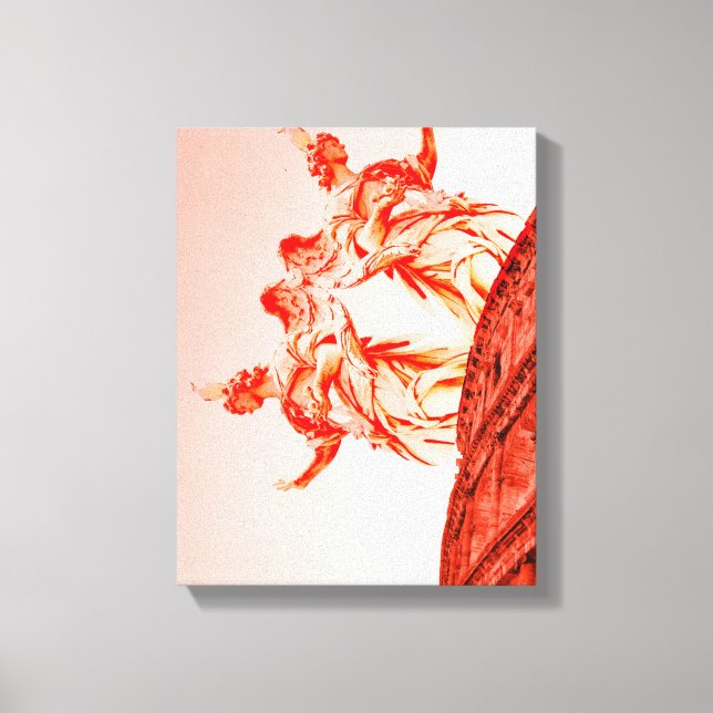 Digital konst av kolosseum och statyer/skulpturer canvastryck (Framsida)