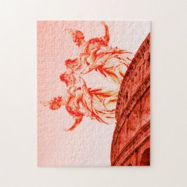 Digital konst av kolosseum och statyer/skulpturer pussel