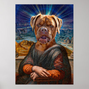 Digital KONST - BULLDOG MONA LISA Poster