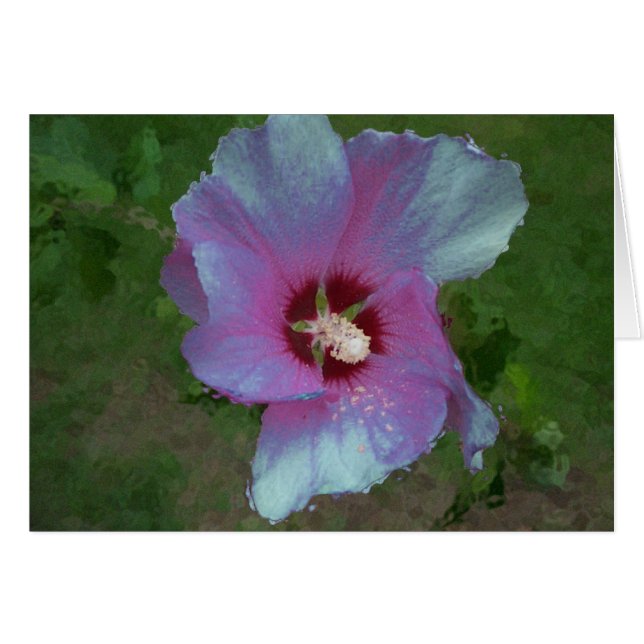 Digital konst "Glitter Flower" Hälsningskort (Framsidan Horizontal)