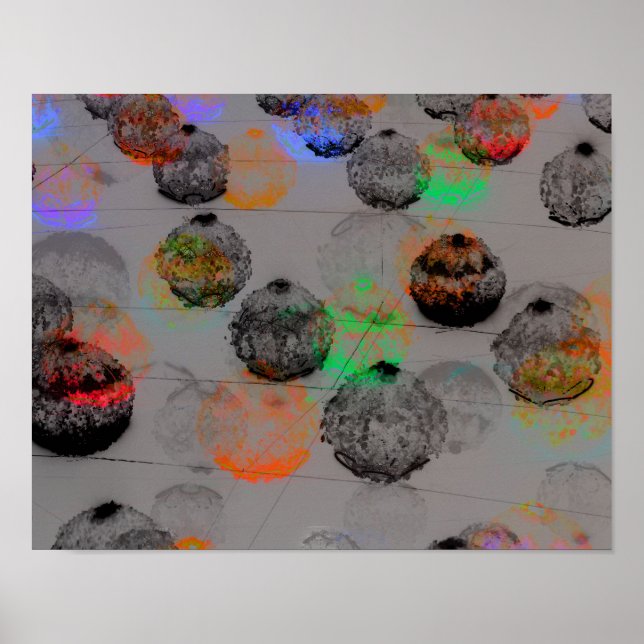 Digital konst med runda penseldrag. poster (Framsidan)