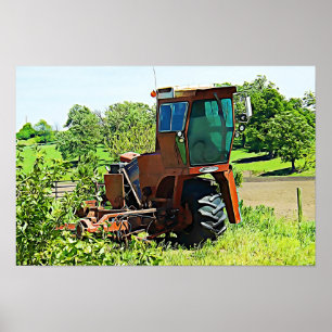 Digital konst Midwest Traktor Canvas Konstverk Poster
