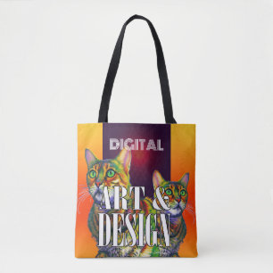 Digital konst och design tygkasse