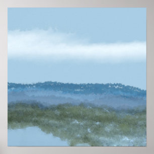 digital konst sjö och berg 1 av 2 poster