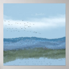 digital konst sjö och berg 2 av 2 poster