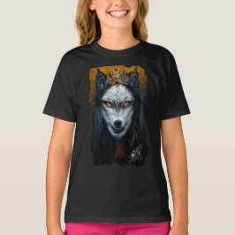 Digital konstporträtt av en varulv t shirt