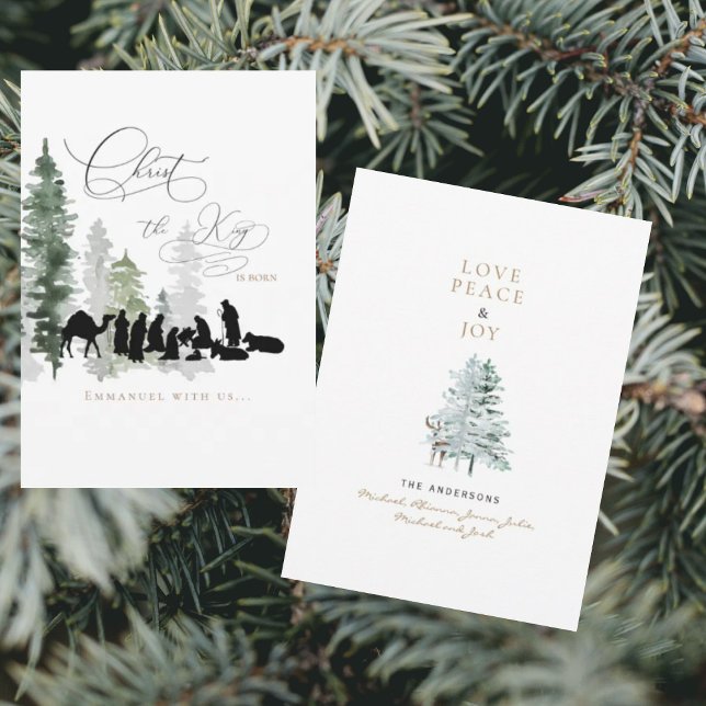 Digital Kristus Kung är Born Navity-julen Julkort (Skapare uppladdad)