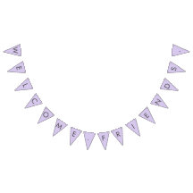 Digital Lavender Bunting Flaggor