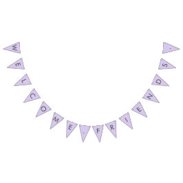 Digital Lavender Bunting Flaggor