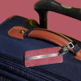 Digital Leather Reptile Rosa Ro Bagagebricka