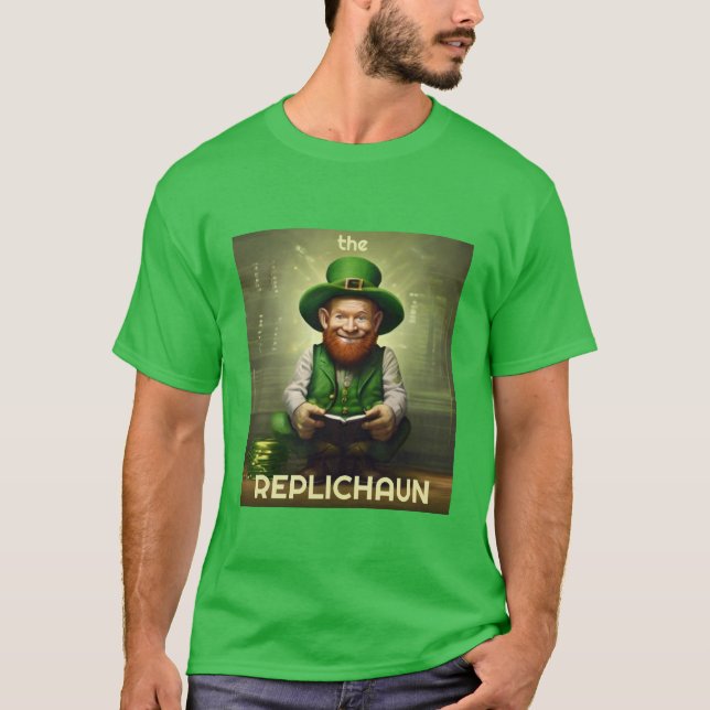 Digital Leprechaun Replechaun T-Shirt (Framsida)
