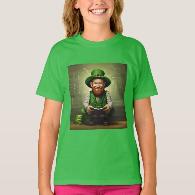 Digital Leprechaun Replechaun T Shirt (Framsida)