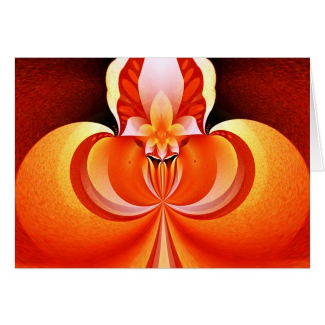 Digital Lotus Card Hälsningskort (Framsidan Horizontal)