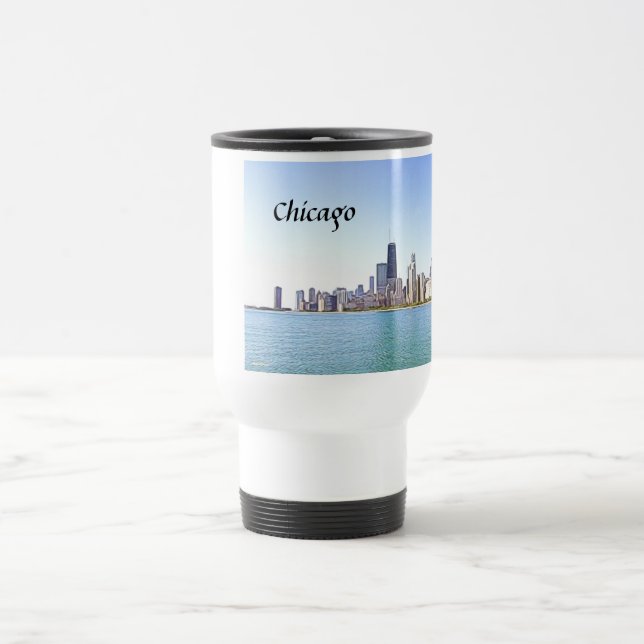 Digital luftburen målning av Chicago Resemugg (Center)