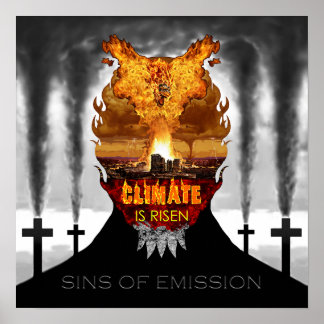 Digital måleri om klimatförändring. poster