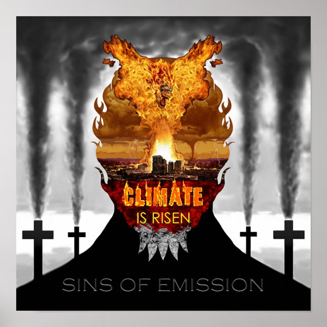 Digital måleri om klimatförändring. poster (Framsidan)