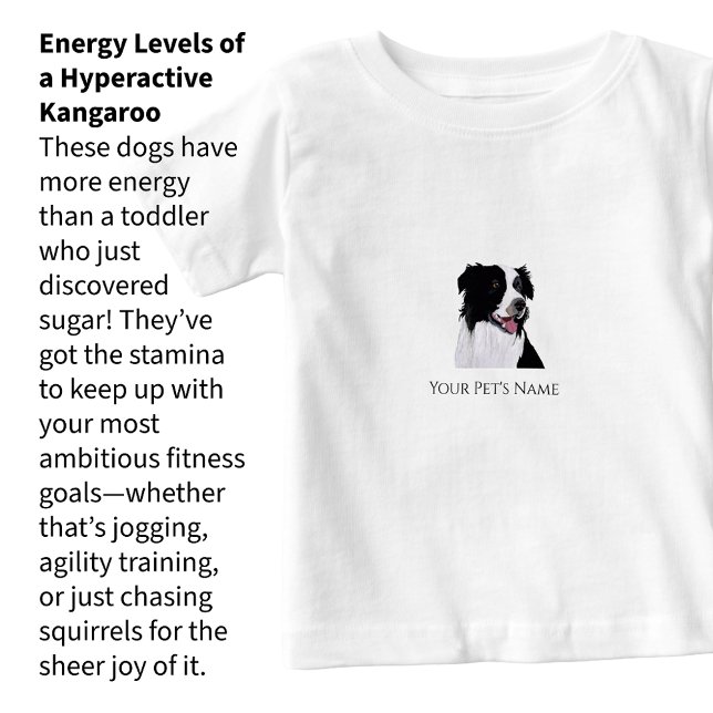 Digital målning av Border Collie-porträtt T Shirt (Skapare uppladdad)