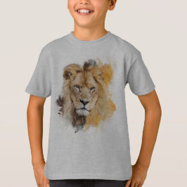 Digital målning av ett fotograferat Lejont huvud T Shirt