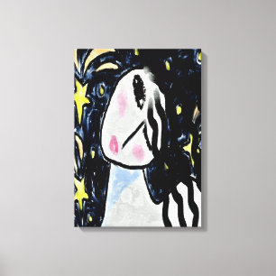 Digital målning av Starry Nght Abstrakt Canvastryck