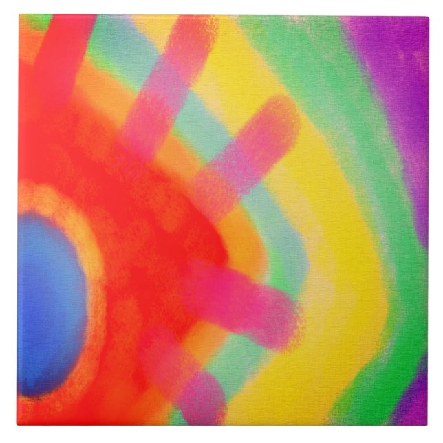 Digital målning för Sunspot-Abstrakt Kakelplatta (Framsidan)