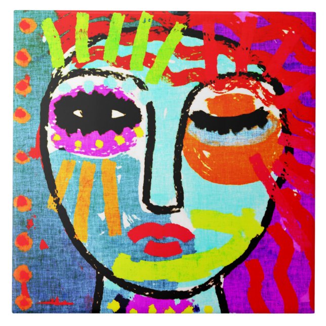 Digital målning för ursprunglig Abstrakt Kakelplatta (Framsidan)