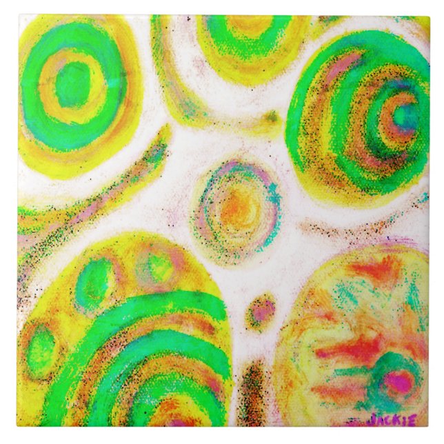 Digital målning för ursprunglig Abstrakt Kakelplatta (Framsidan)