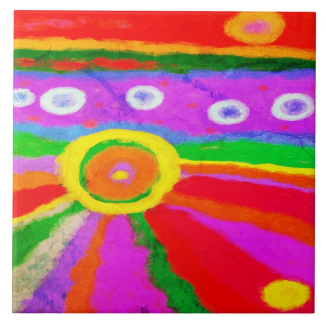 Digital målning för värmeAbstrakt Kakelplatta (Framsidan)