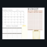 Digital månadsbudgetplan poster<br><div class="desc">Digital månadsplanering för återanvändning varje månad</div>