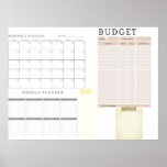 Digital månadsbudgetplan poster<br><div class="desc">Digital månadsplanering för återanvändning varje månad</div>